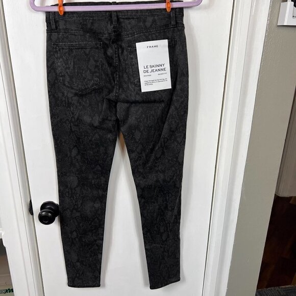 FRAME - Le Skinny Jeans De Jeanne Tonal Python. Size 29 - Picture 8 of 10